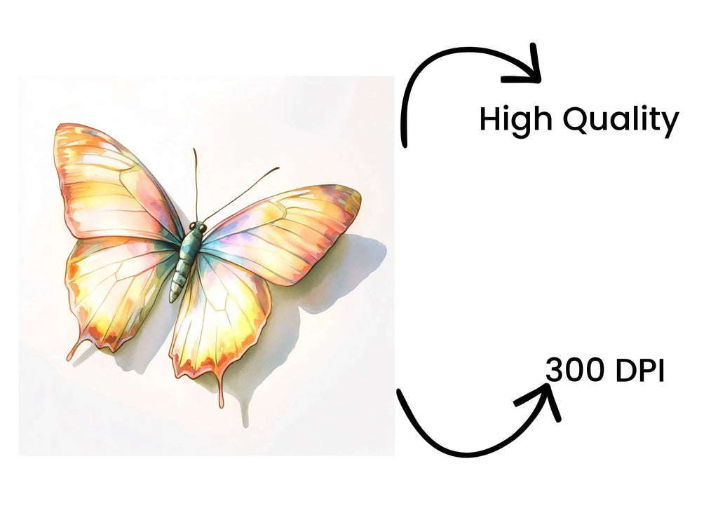 Glowing Butterfly Clipart Bundle