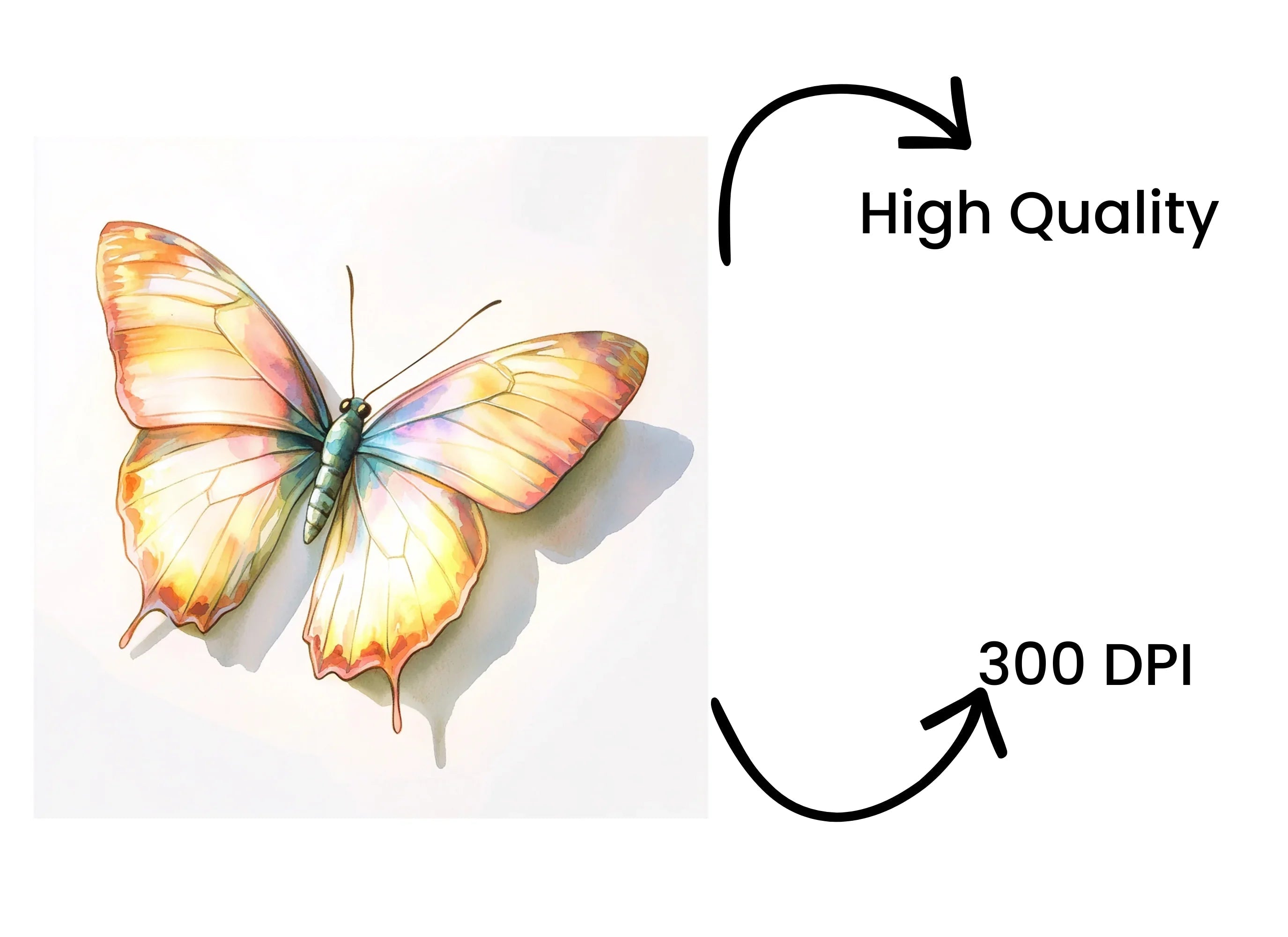 Glowing Butterfly Clipart Bundle