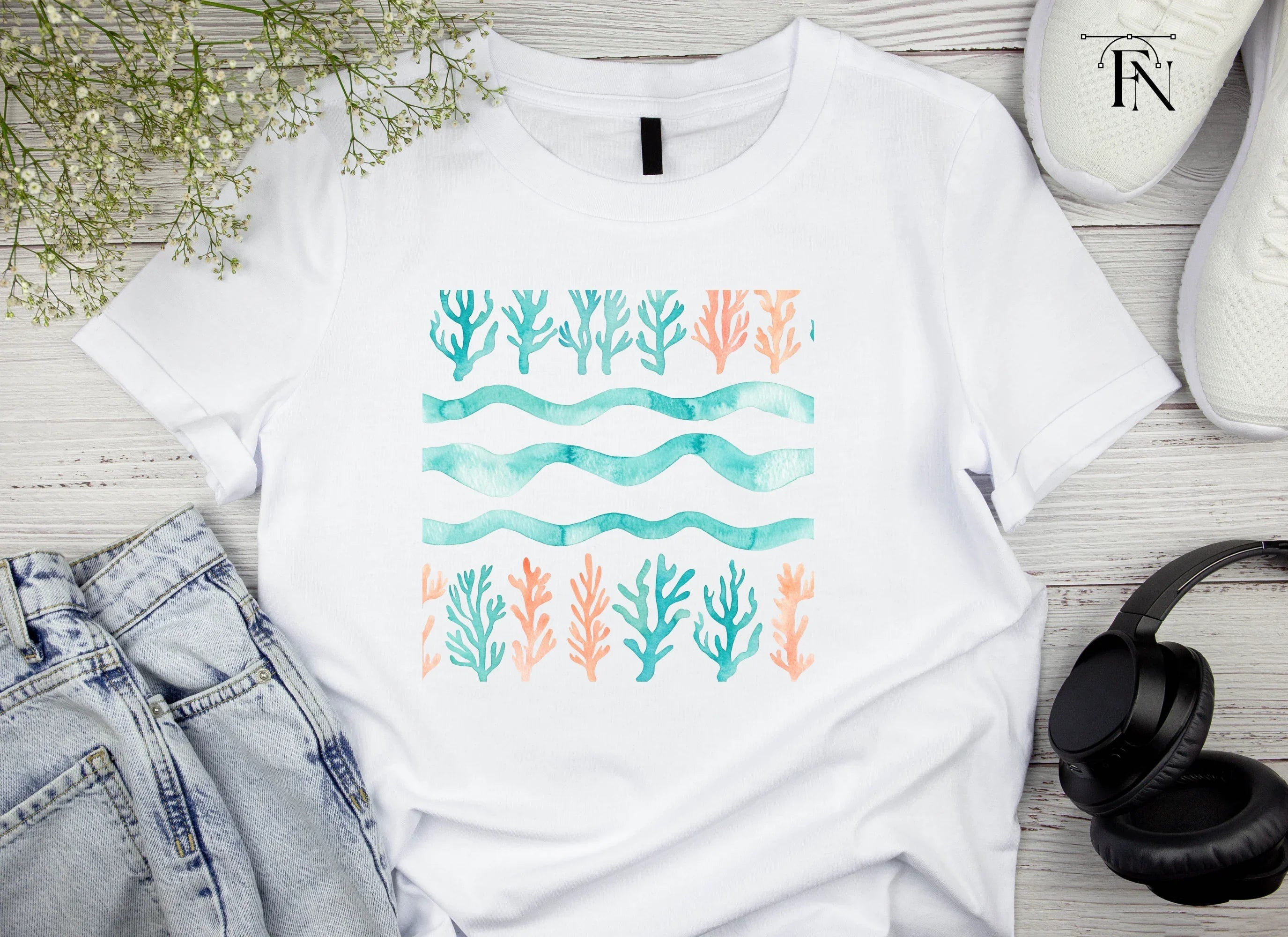 Coral Reef Pattern Clipart Bundle
