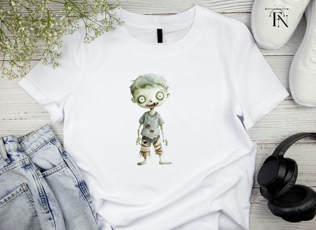 Cute Zombie Boys Clipart Bundle