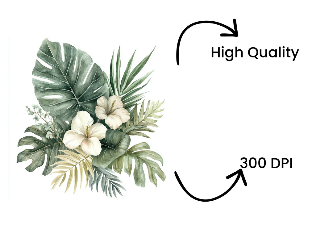 Tropical Leaves Clipart Bundle