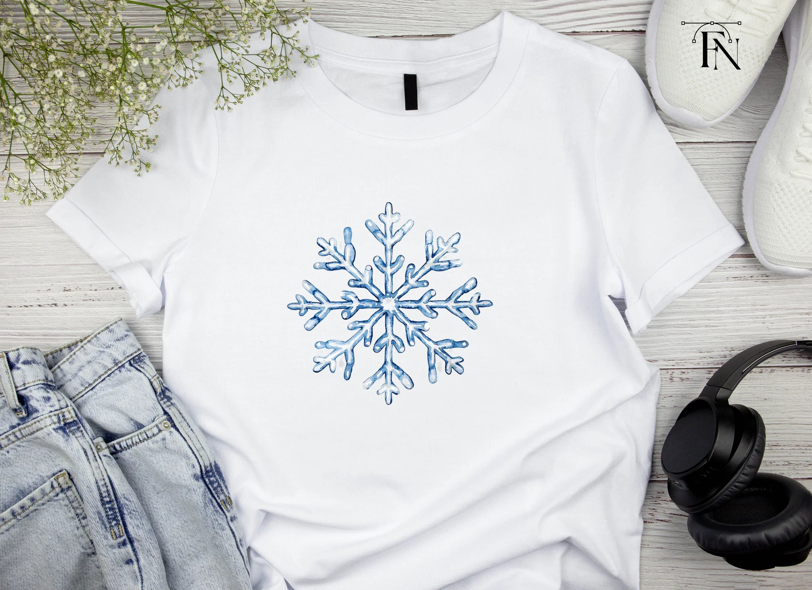 Elegant Snowflake Clipart Bundle