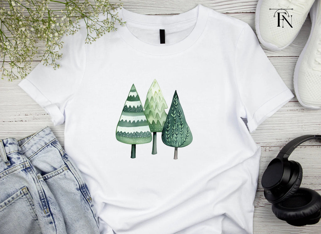 Winter Forest Tree Clipart Bundle
