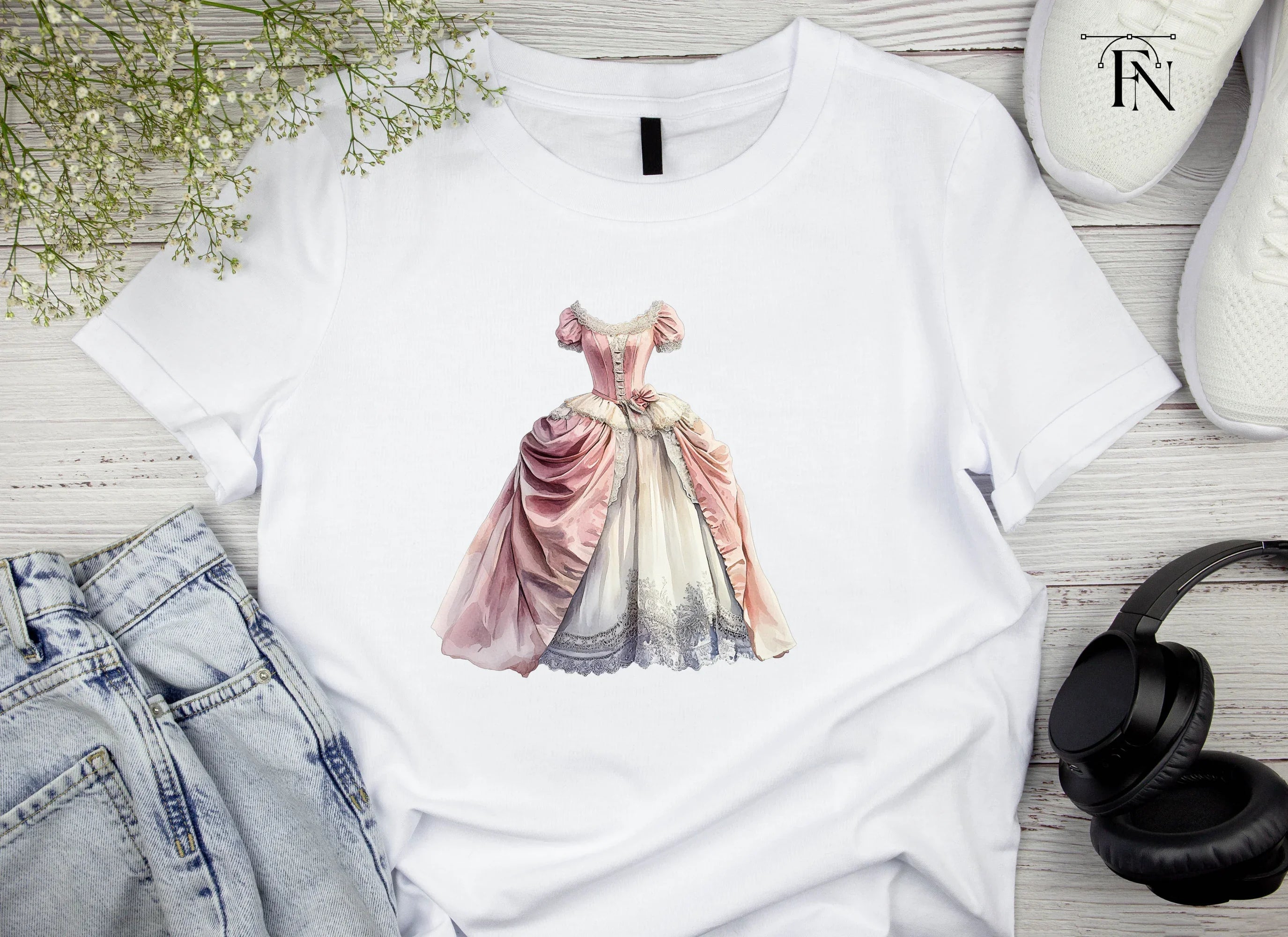Regal Ball Gown Clipart Bundle