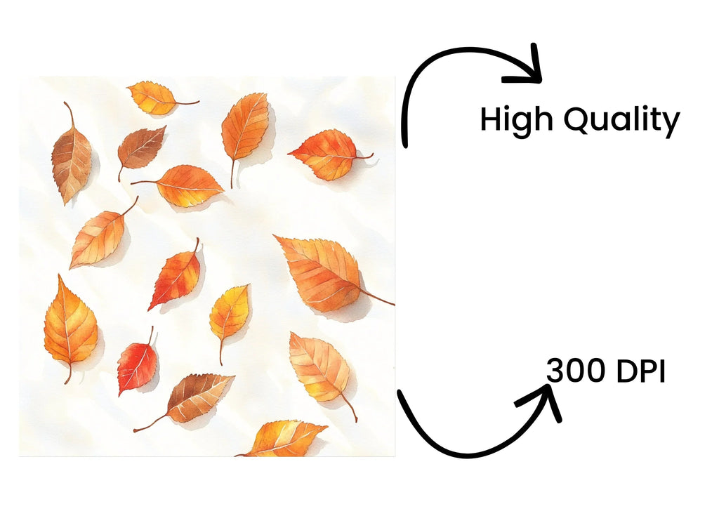 Scattered Autumn Leaves Clipart Bundle