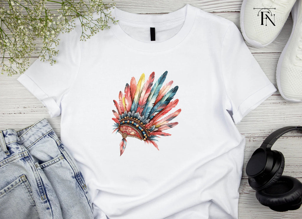 Colorful Native American Headdress Clipart Bundle