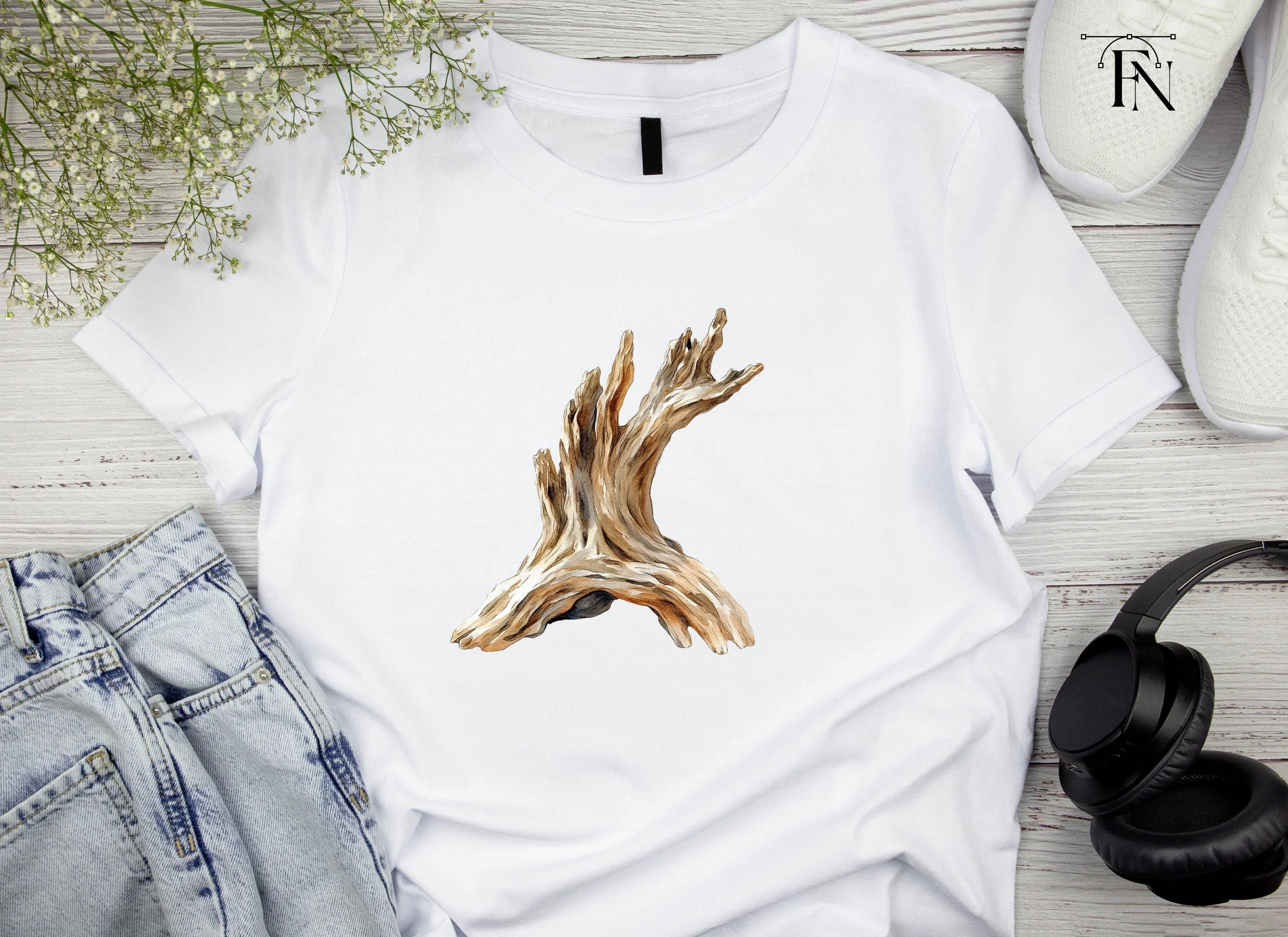 Rustic Driftwood Branch Clipart Bundle