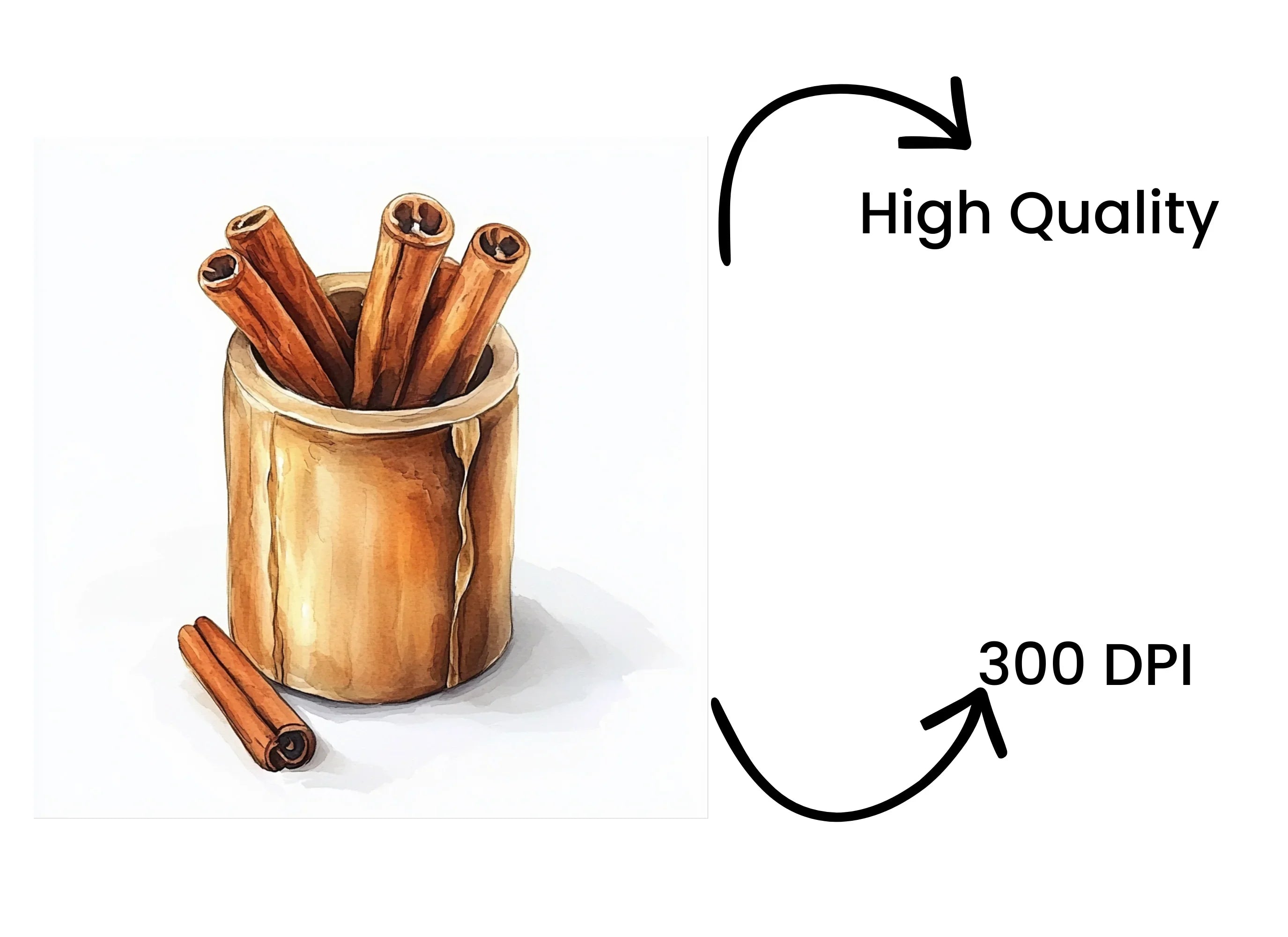 Cinnamon Candle Holder Clipart Bundle
