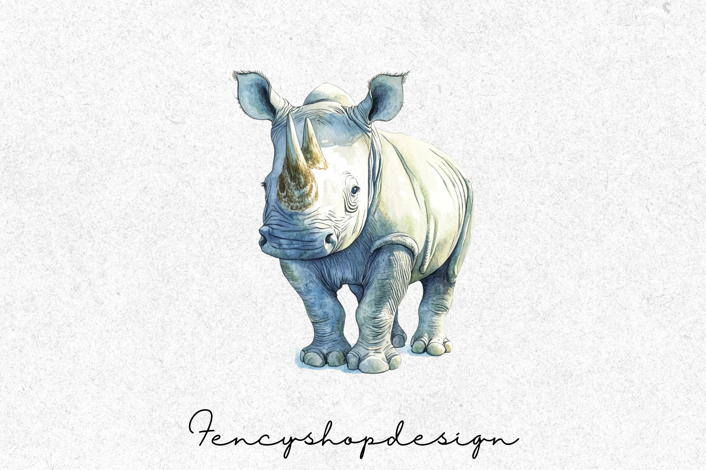 Rhinoceros Clipart Bundle