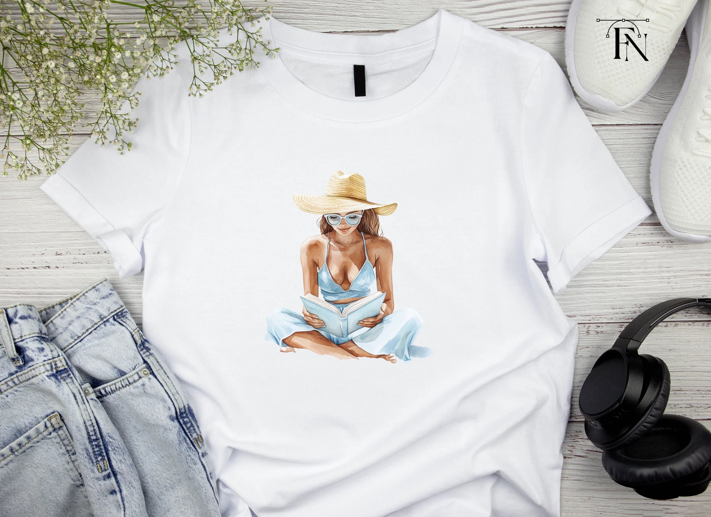 Women Reading Books Clipart Bundle