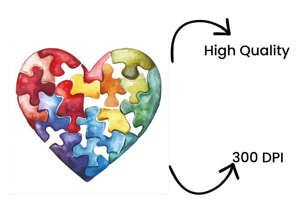 Puzzle Heart Clipart Bundle