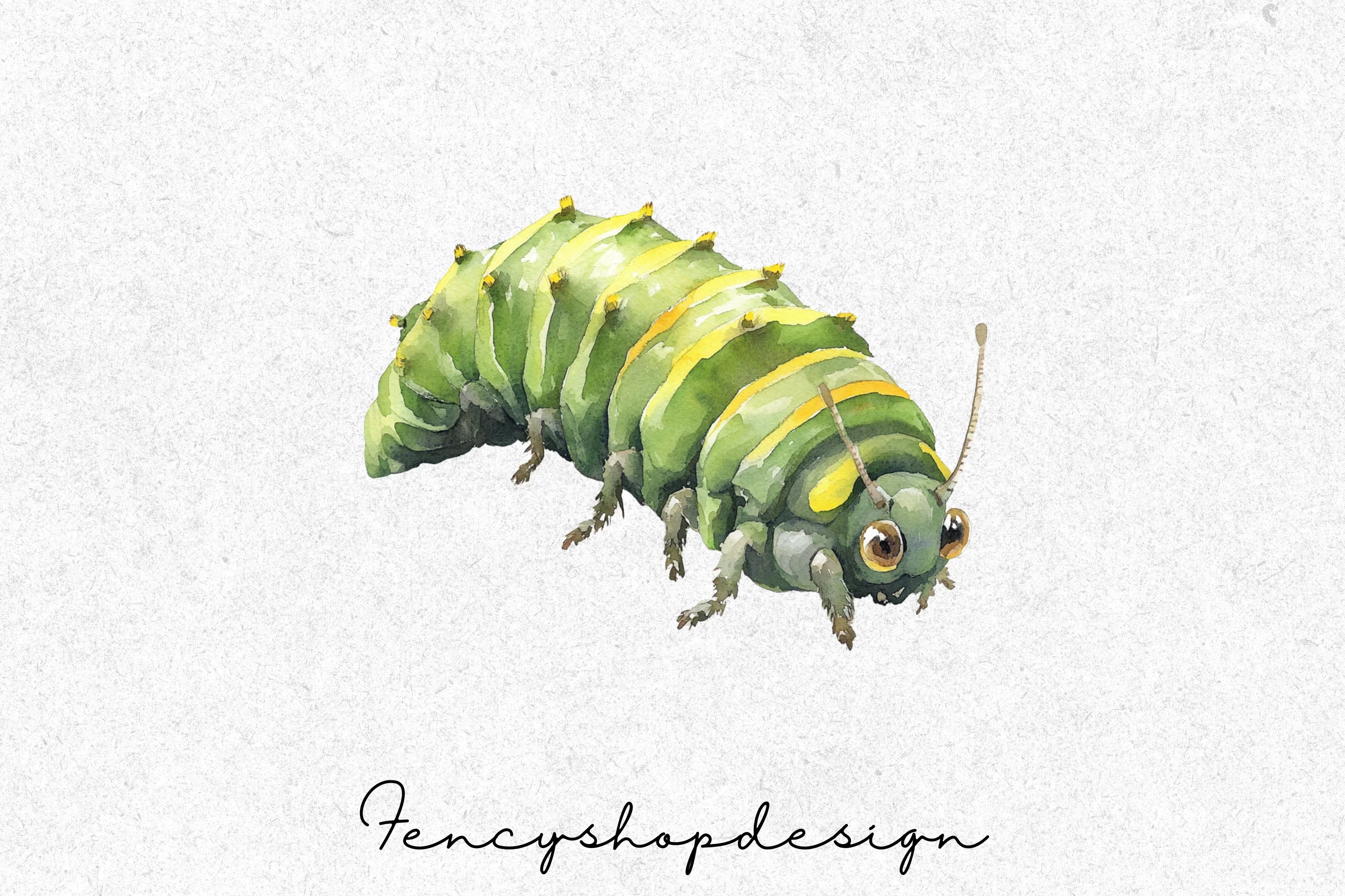 Cute Caterpillar Clipart Bundle