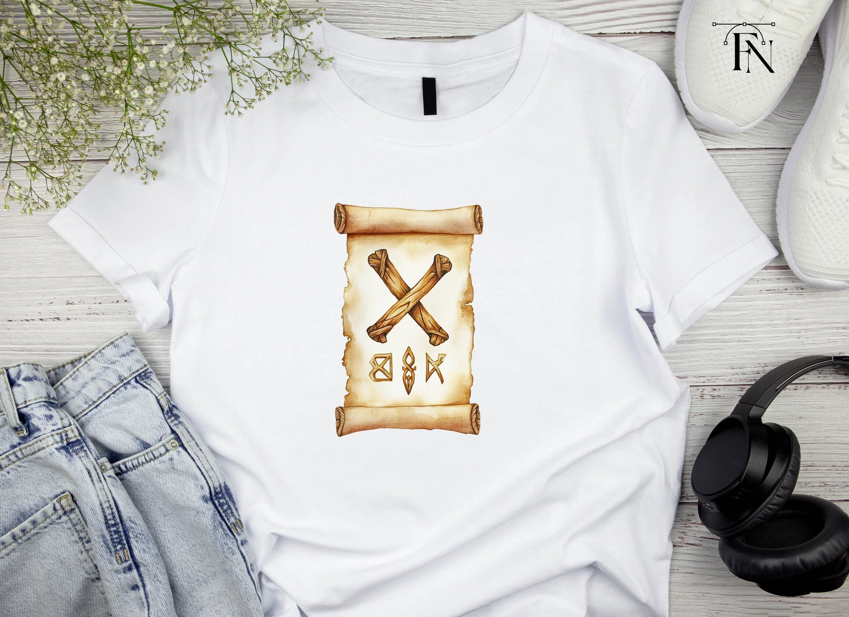 Ancient Runic Scroll Clipart Bundle
