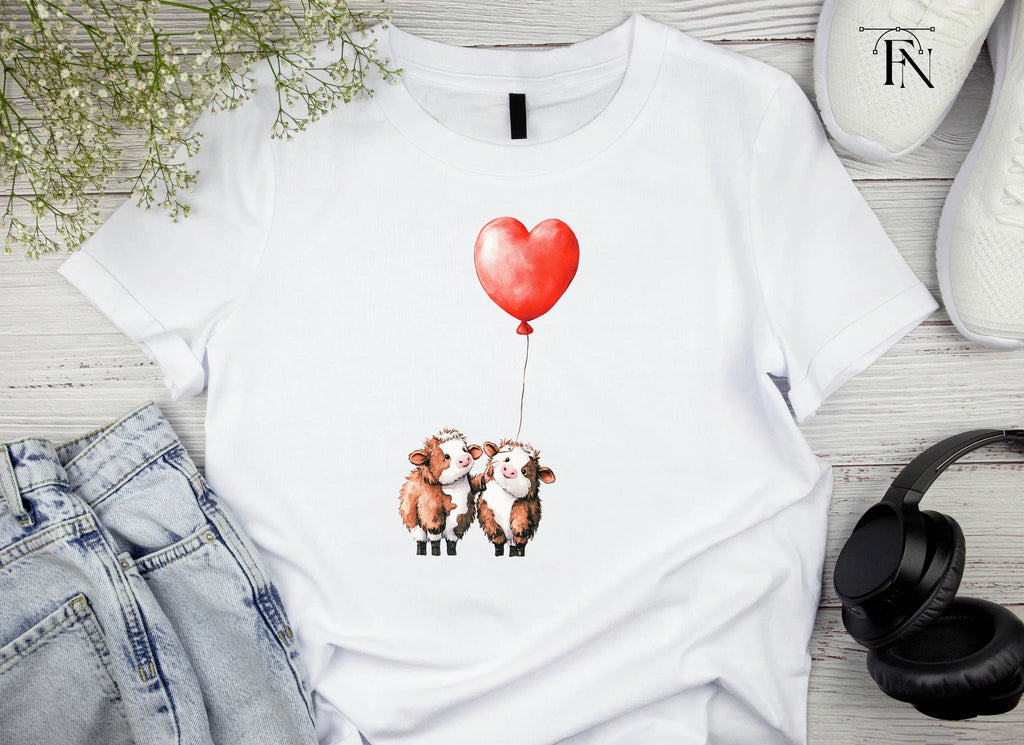 Sweet Calves with Heart Balloon Clipart Bundle