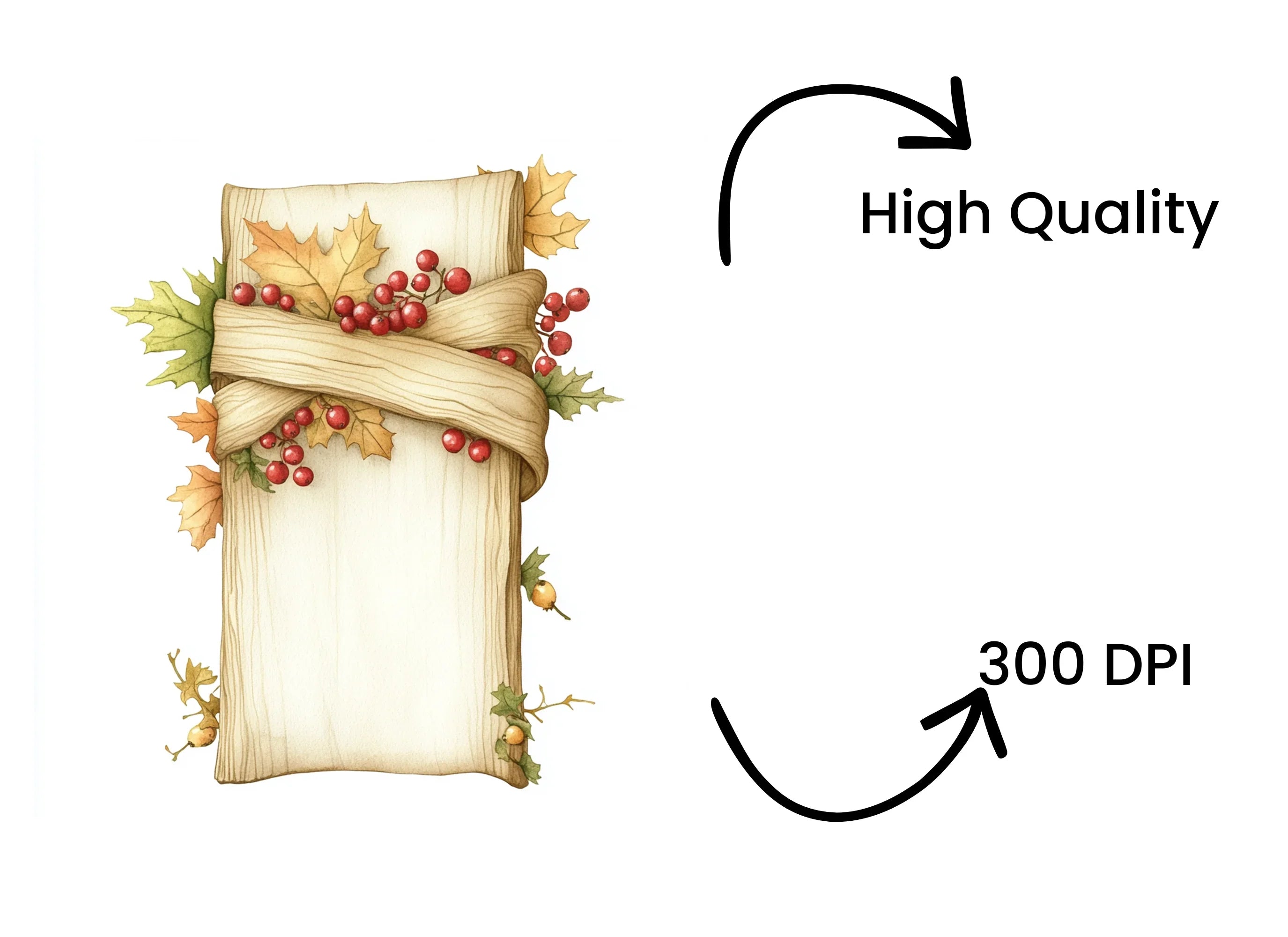 Versatile Autumn Wood Banner Clipart Bundle