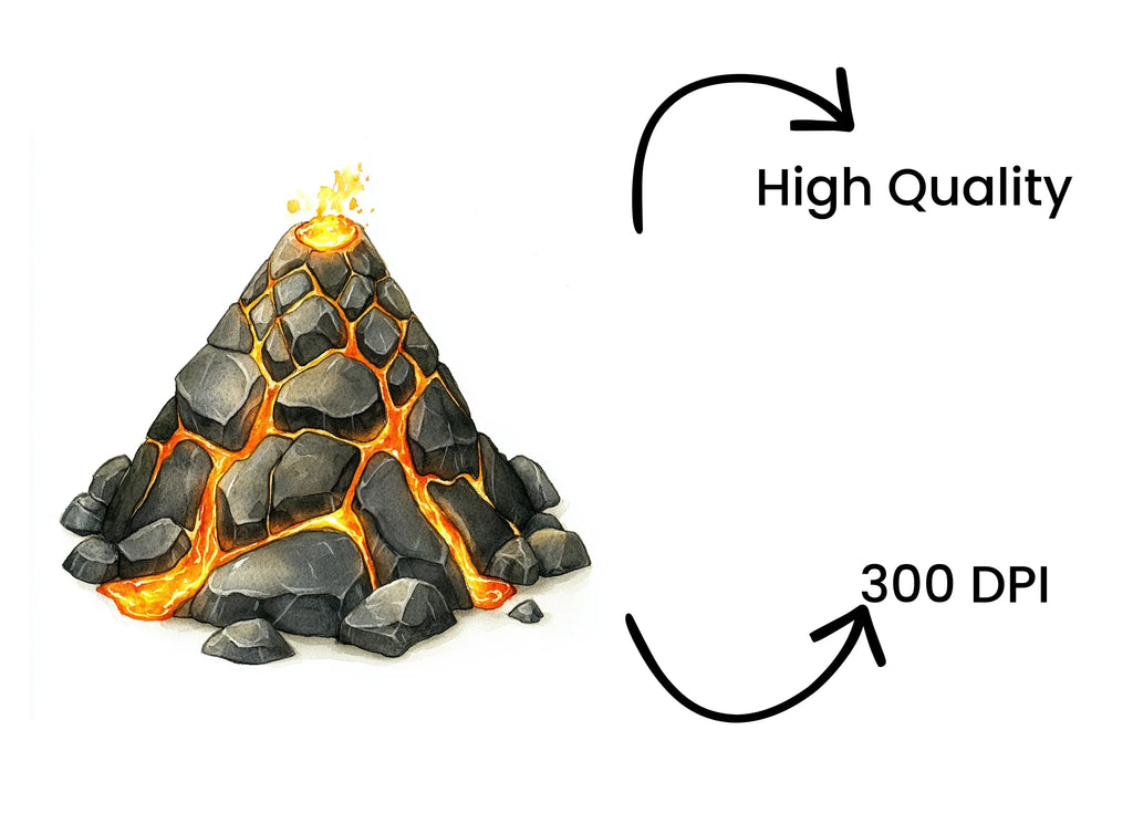 Volcano Eruption Clipart Bundle