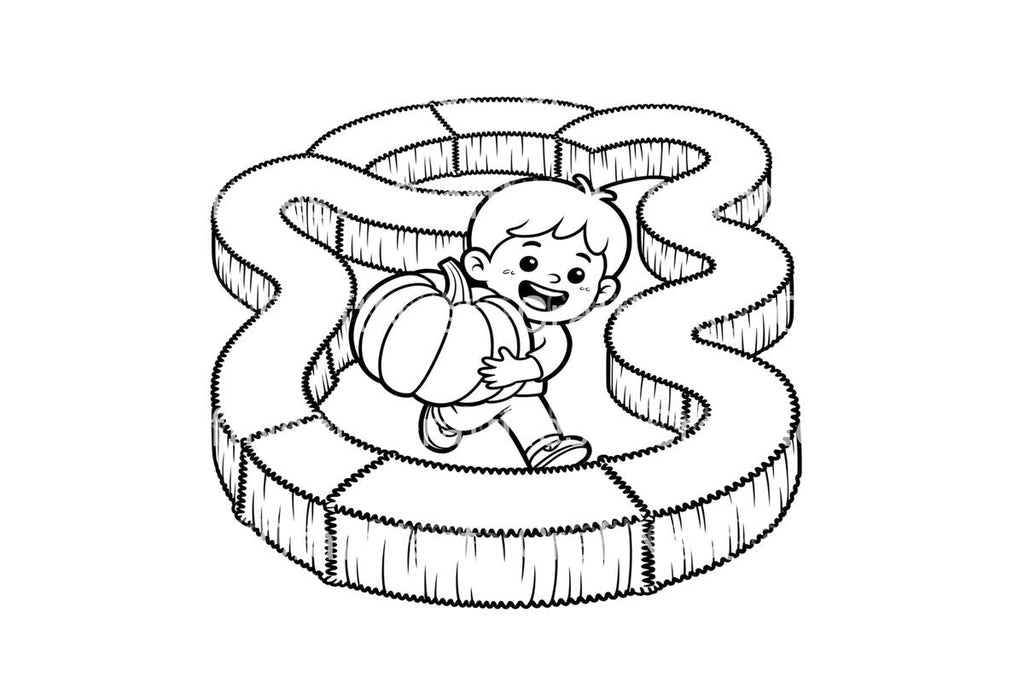 Pumpkin Patch Maze for Kids Coloring Books
