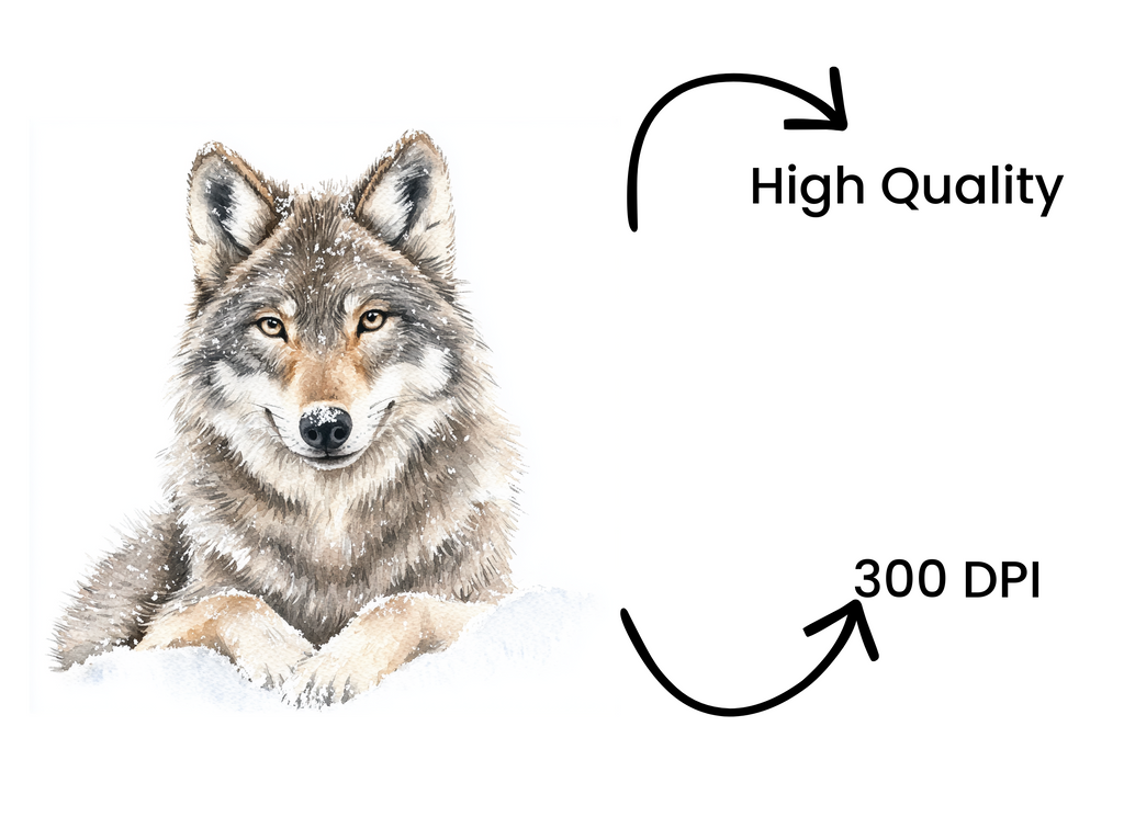 Wolf in Snow Clipart Bundle