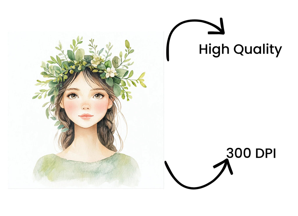 Botanical Women Clipart Bundle