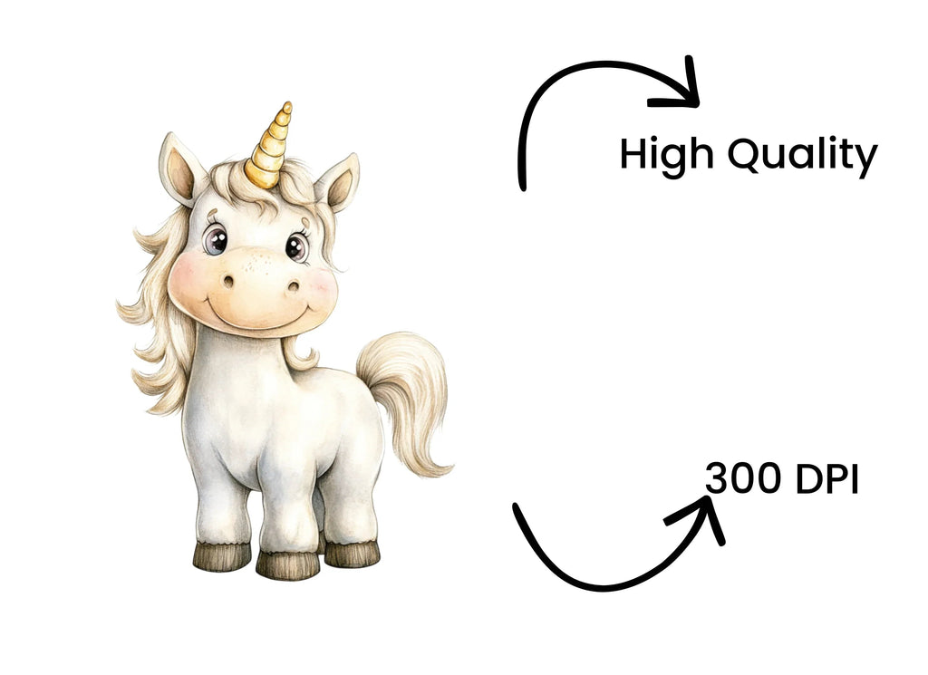 Charming Unicorn Clipart Bundle