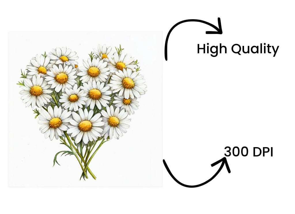 Daisy Flower Bouquets Clipart Bundle
