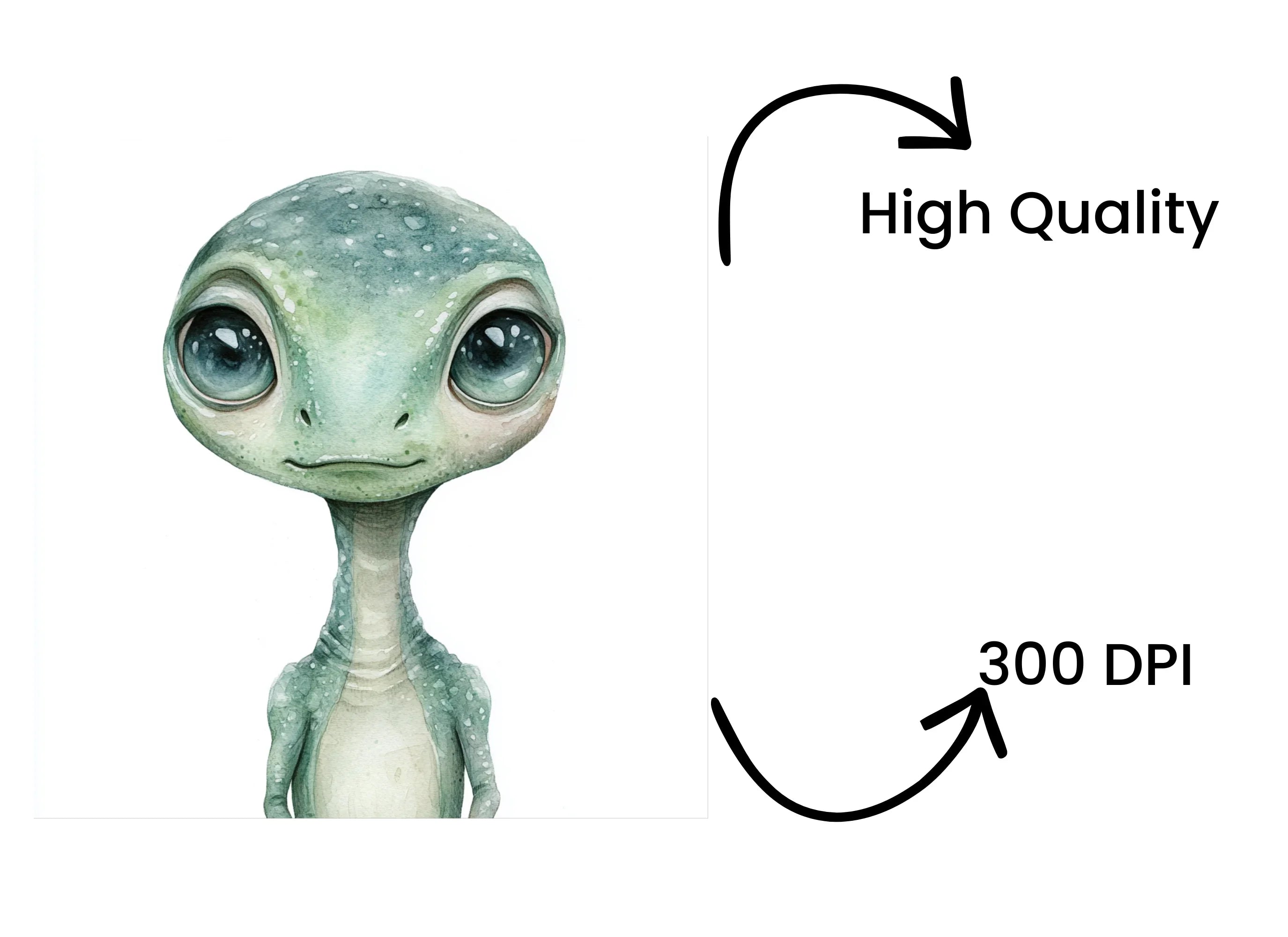 Cute Alien Clipart Bundle