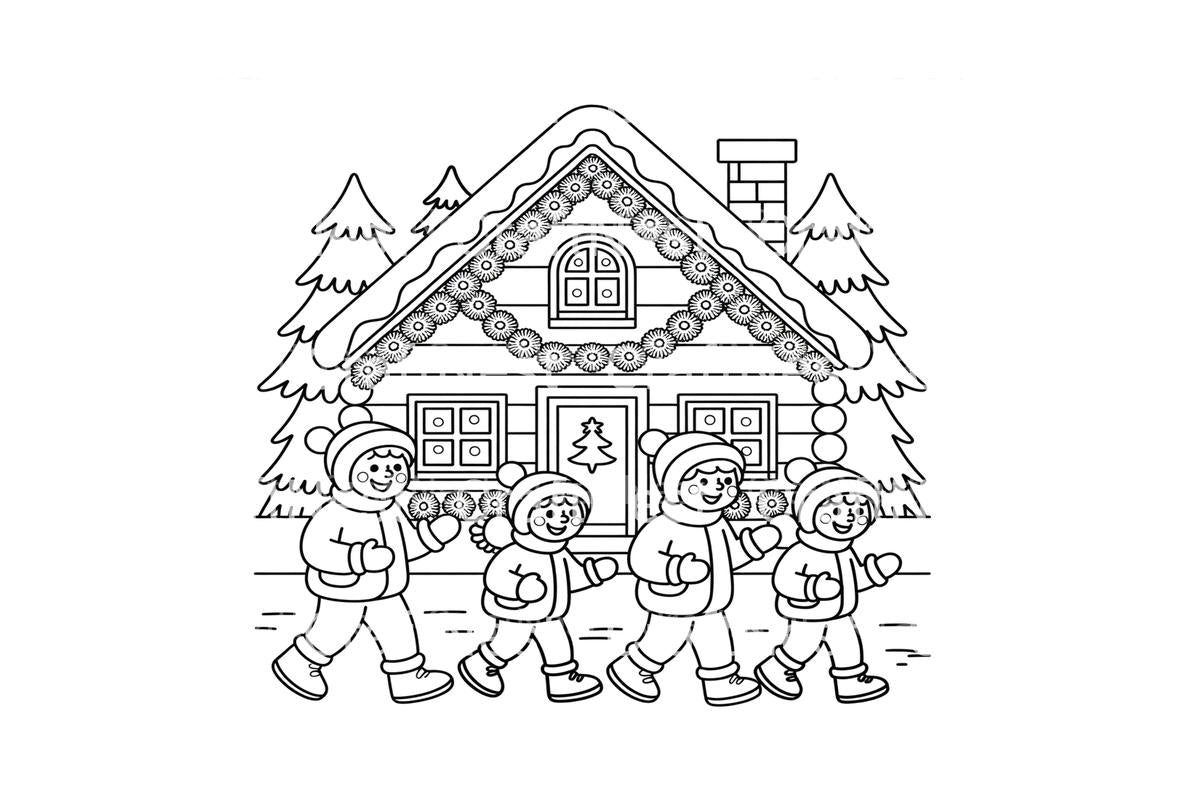 Winter Family Fun Coloring Books