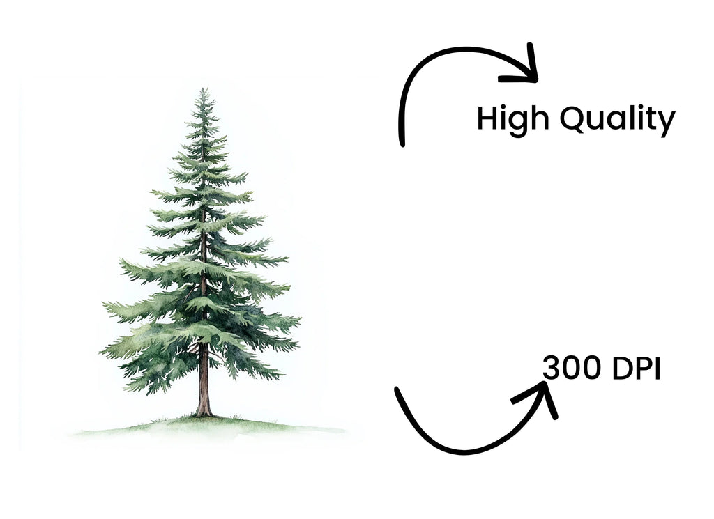 Pine Tree Clipart Bundle