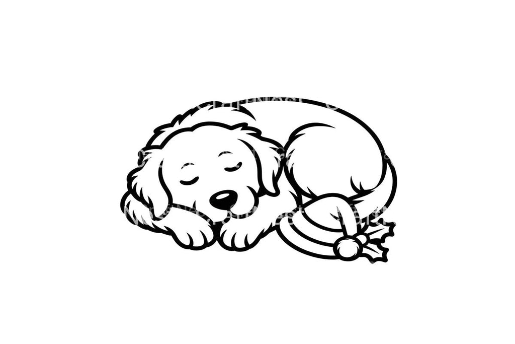 Cute Sleeping Puppy Dog Coloring Books