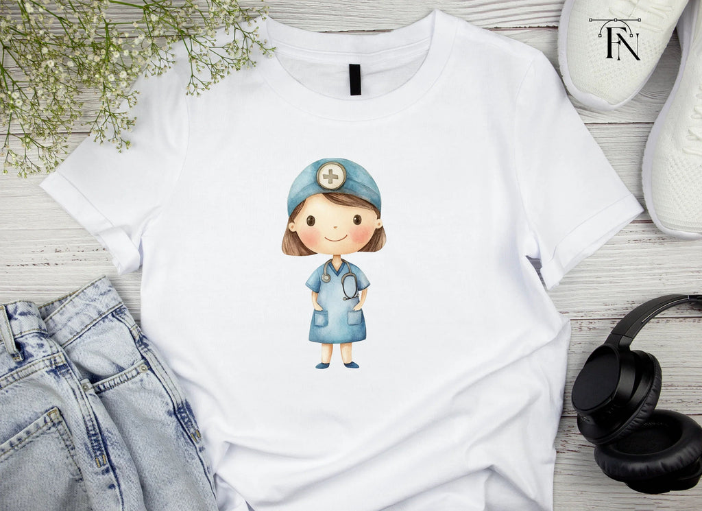 Cute Nurse Characters Clipart Bundle