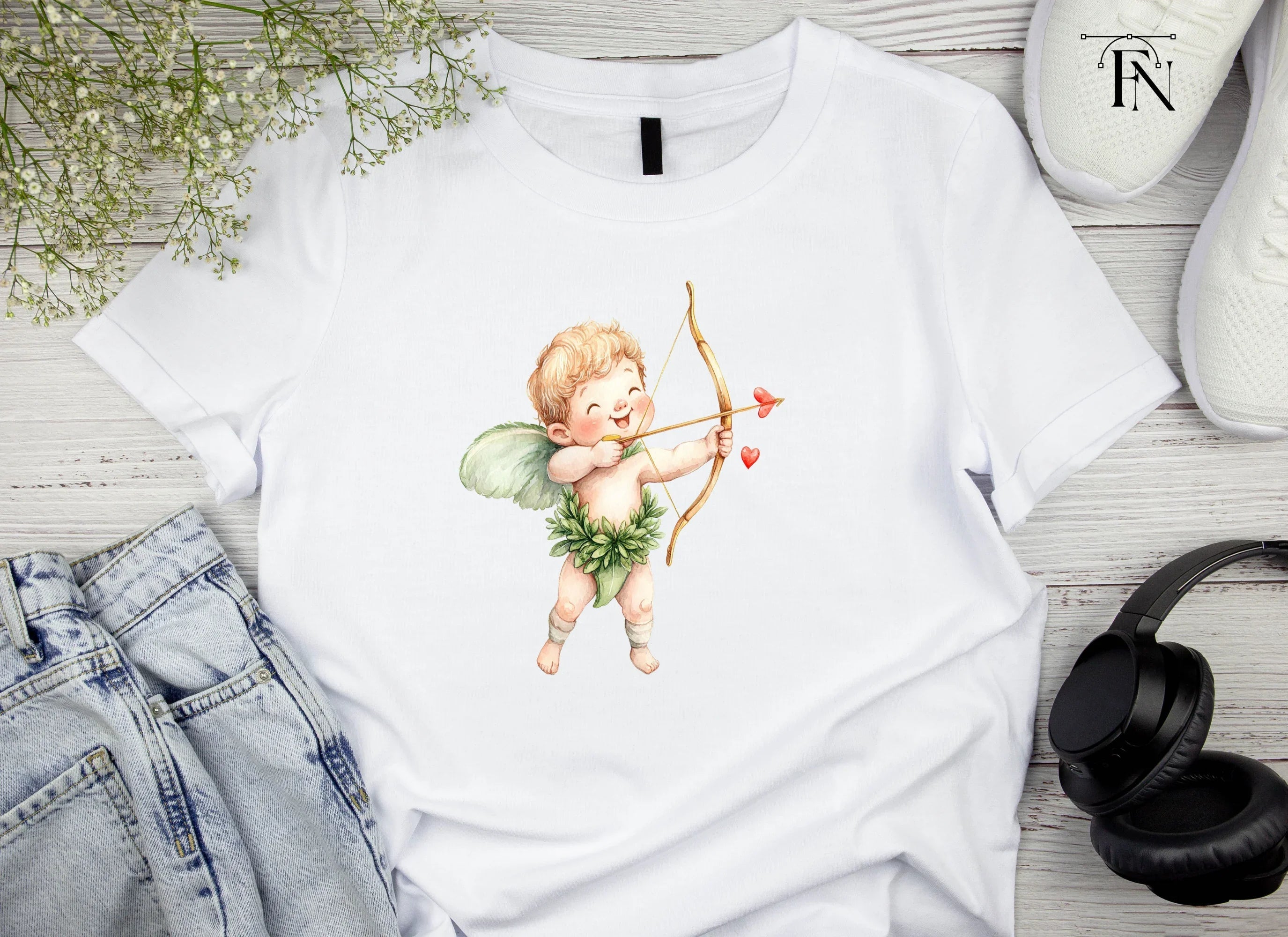 Happy Cupid Archery Clipart Bundle