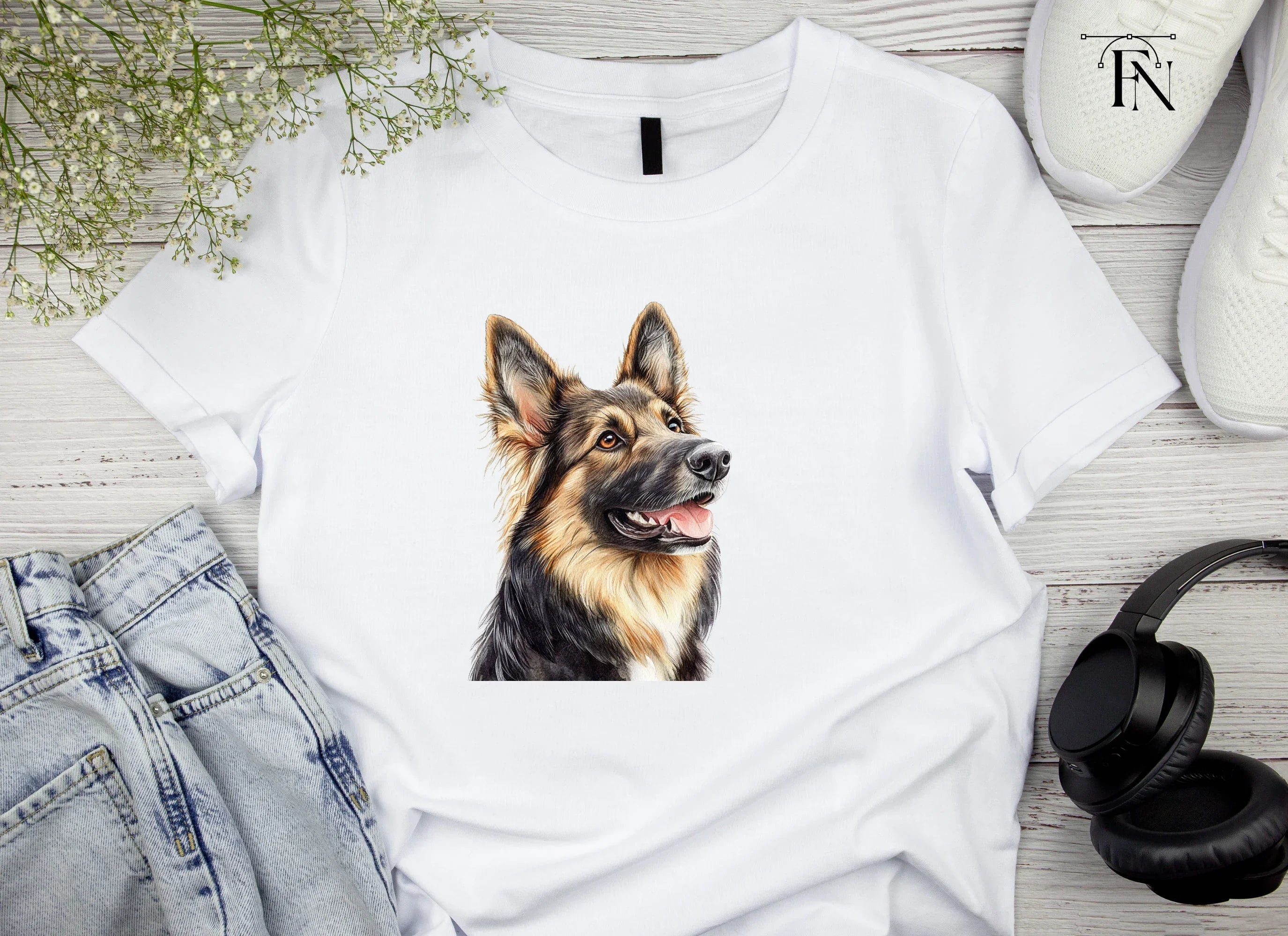 Border Collie German Shepherd Clipart Bundle