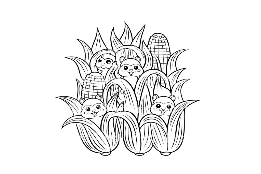 Charming Chipmunks CornfieldFun Coloring Books