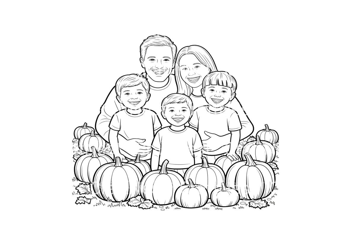 Family Pumpkin Patch Fun Coloring Books