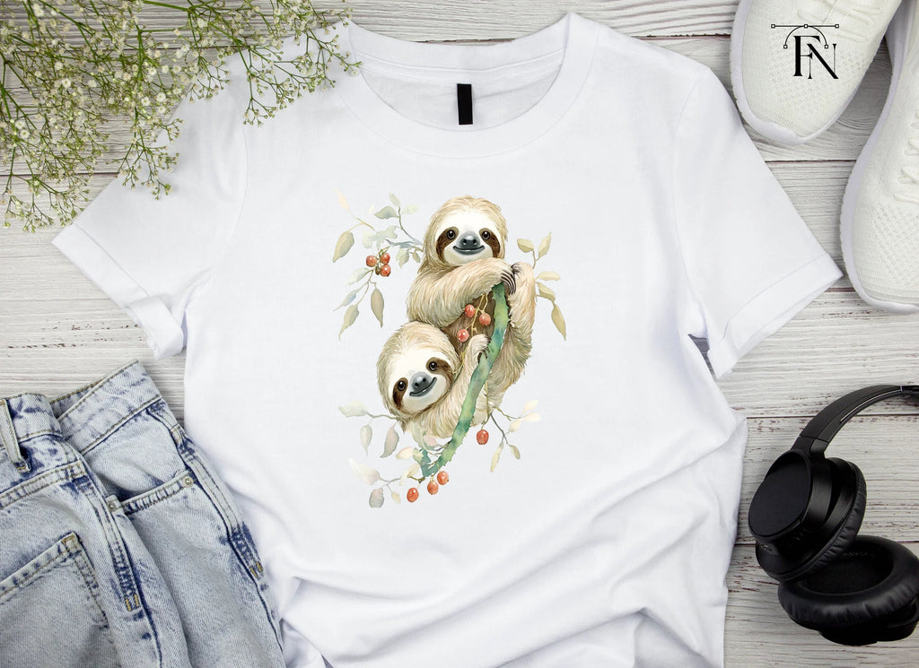 Mother and Baby Sloth Clipart Bundle