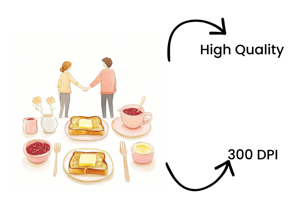 Breakfast Toast and Jam Clipart Bundle