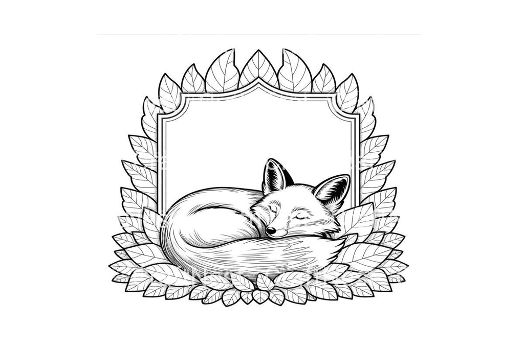 Sleeping Fox Autumn Coloring Books