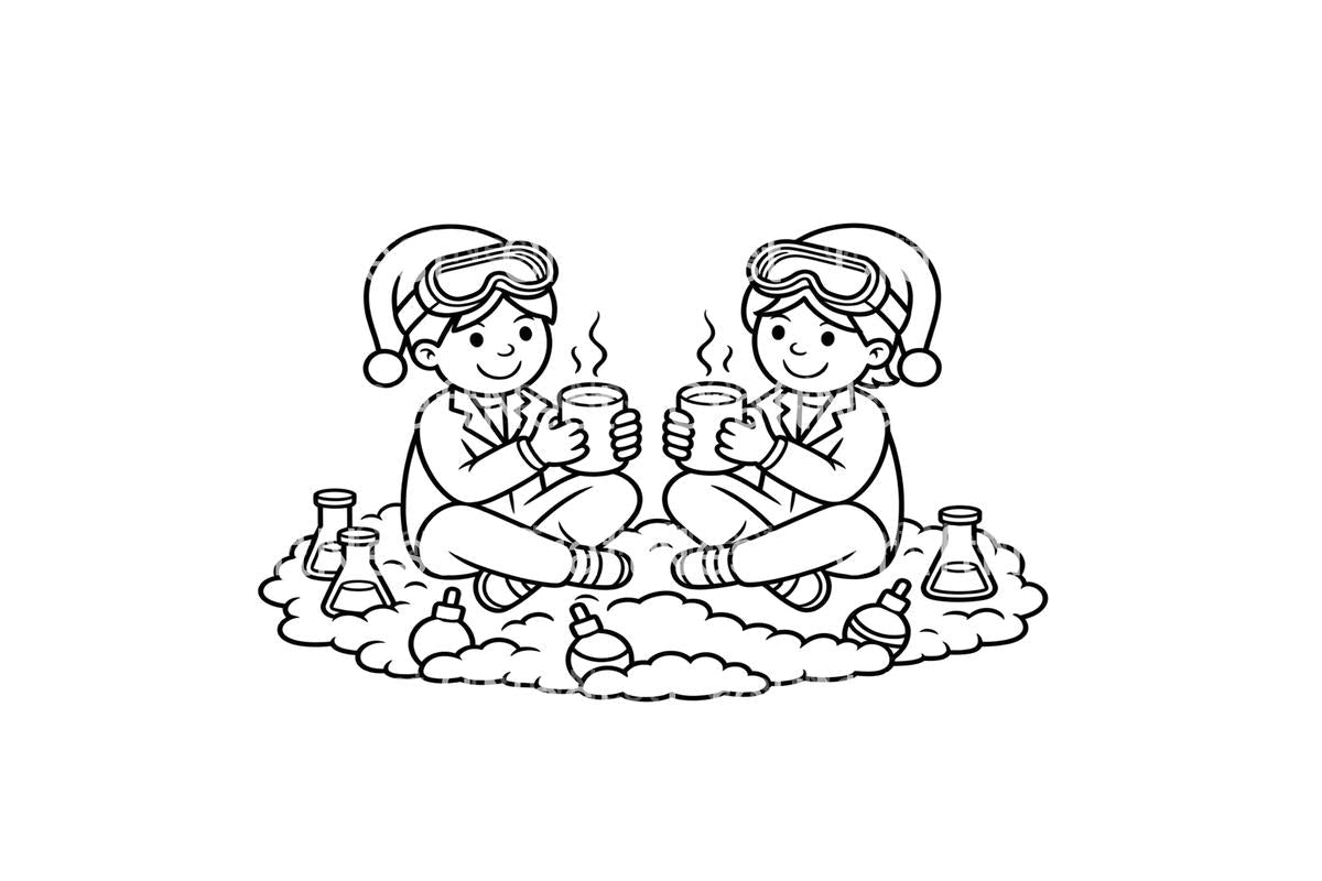 Winter Science Kids Coloring Books