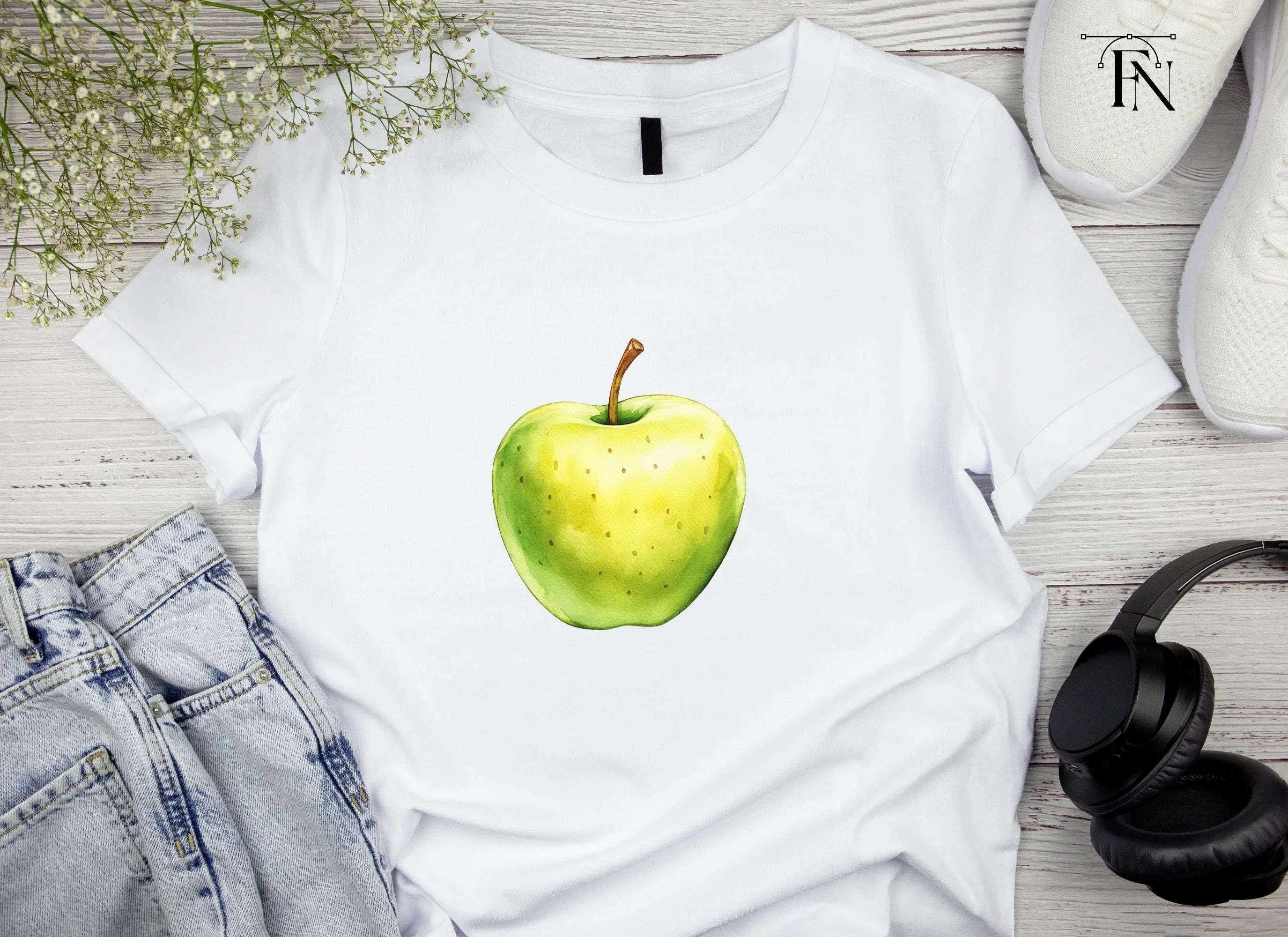 Green Apple Clipart Bundle