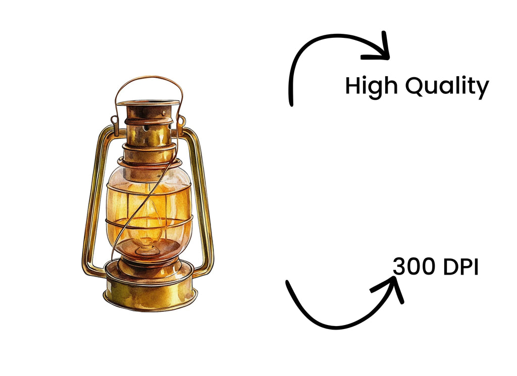Vintage Lantern Clipart Bundle
