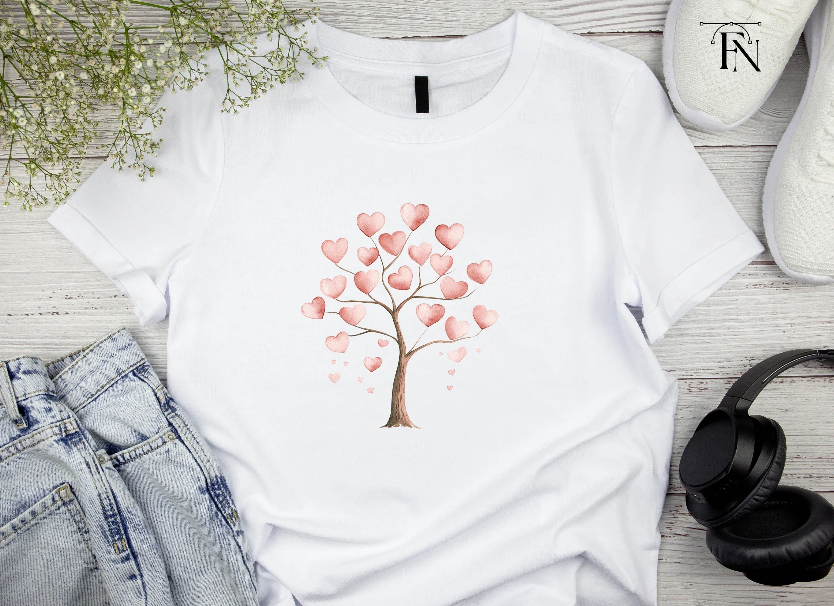 Heart Trees Clipart Bundle