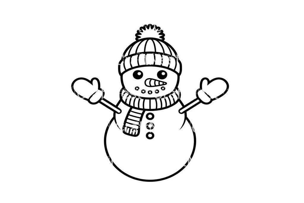 Cute Snowman Winter Coloring Books