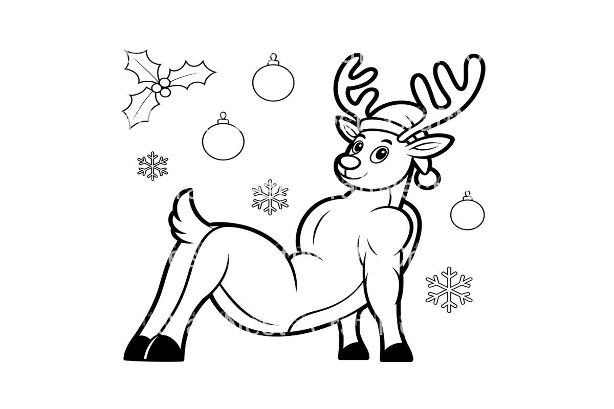 Cute Reindeer Winter Wonderland Coloring Books