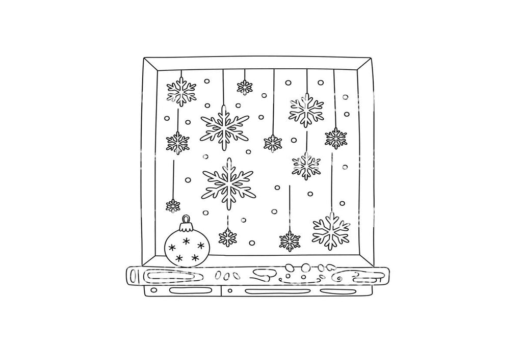Winter Window Ornament Coloring Books