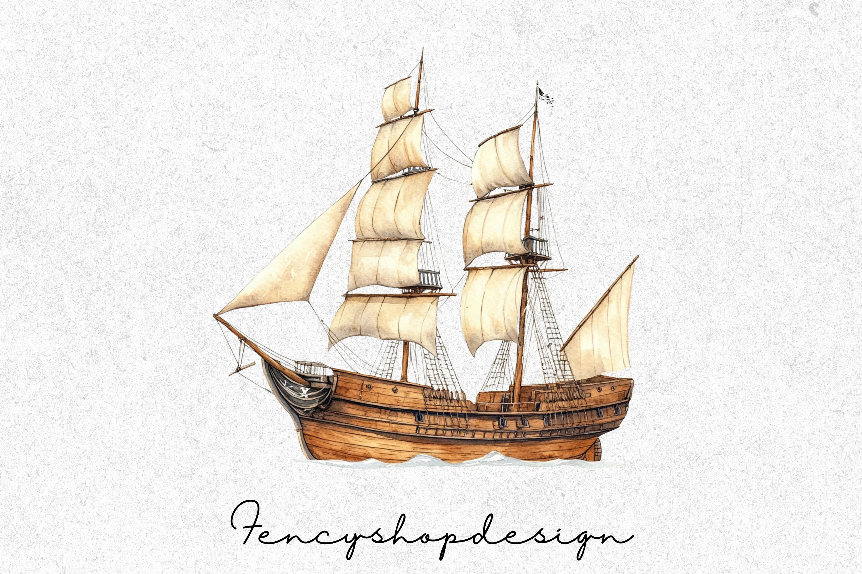 Sailing Ships Clipart Bundle