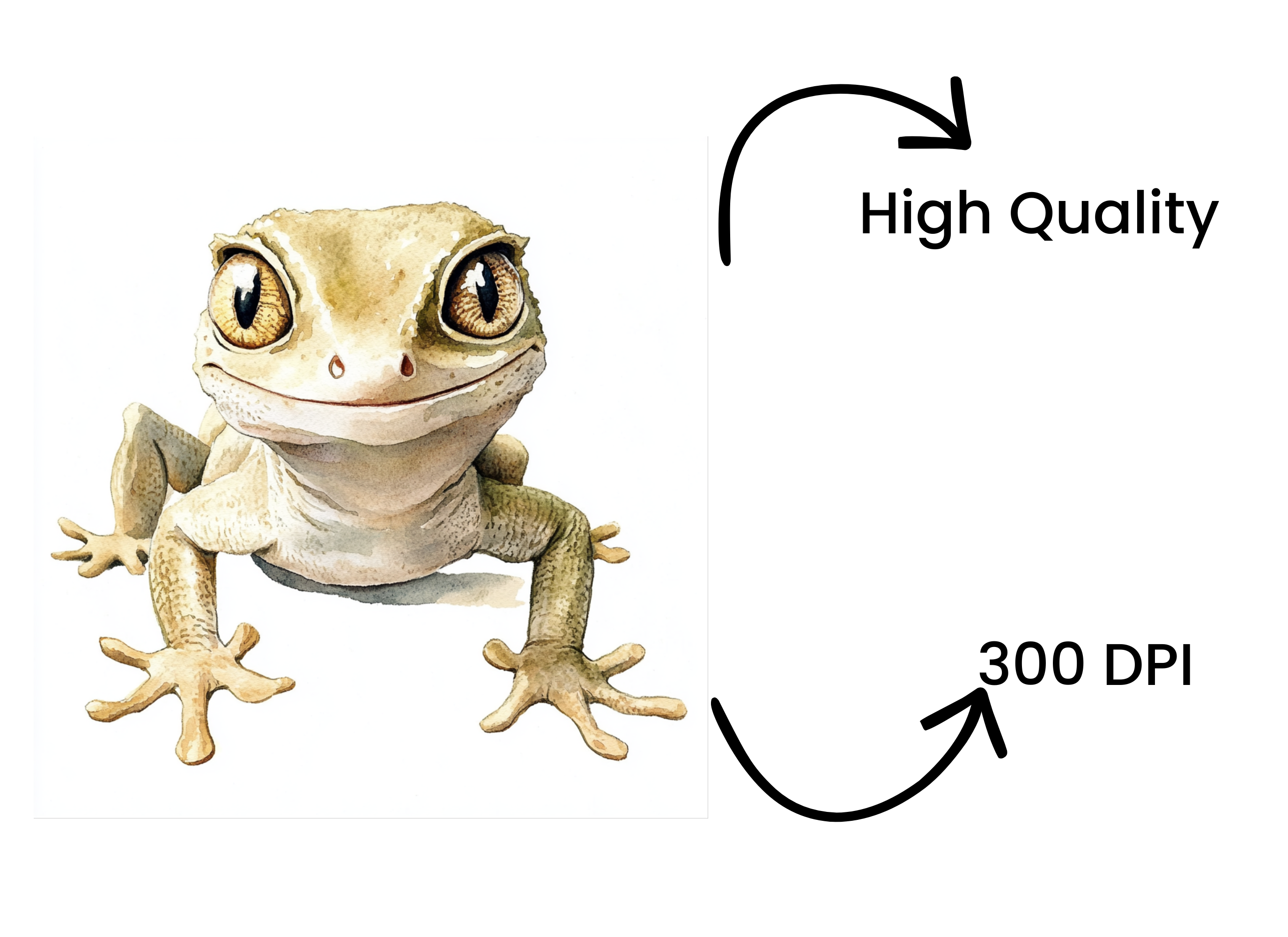 Adorable Brown Gecko Clipart Bundle