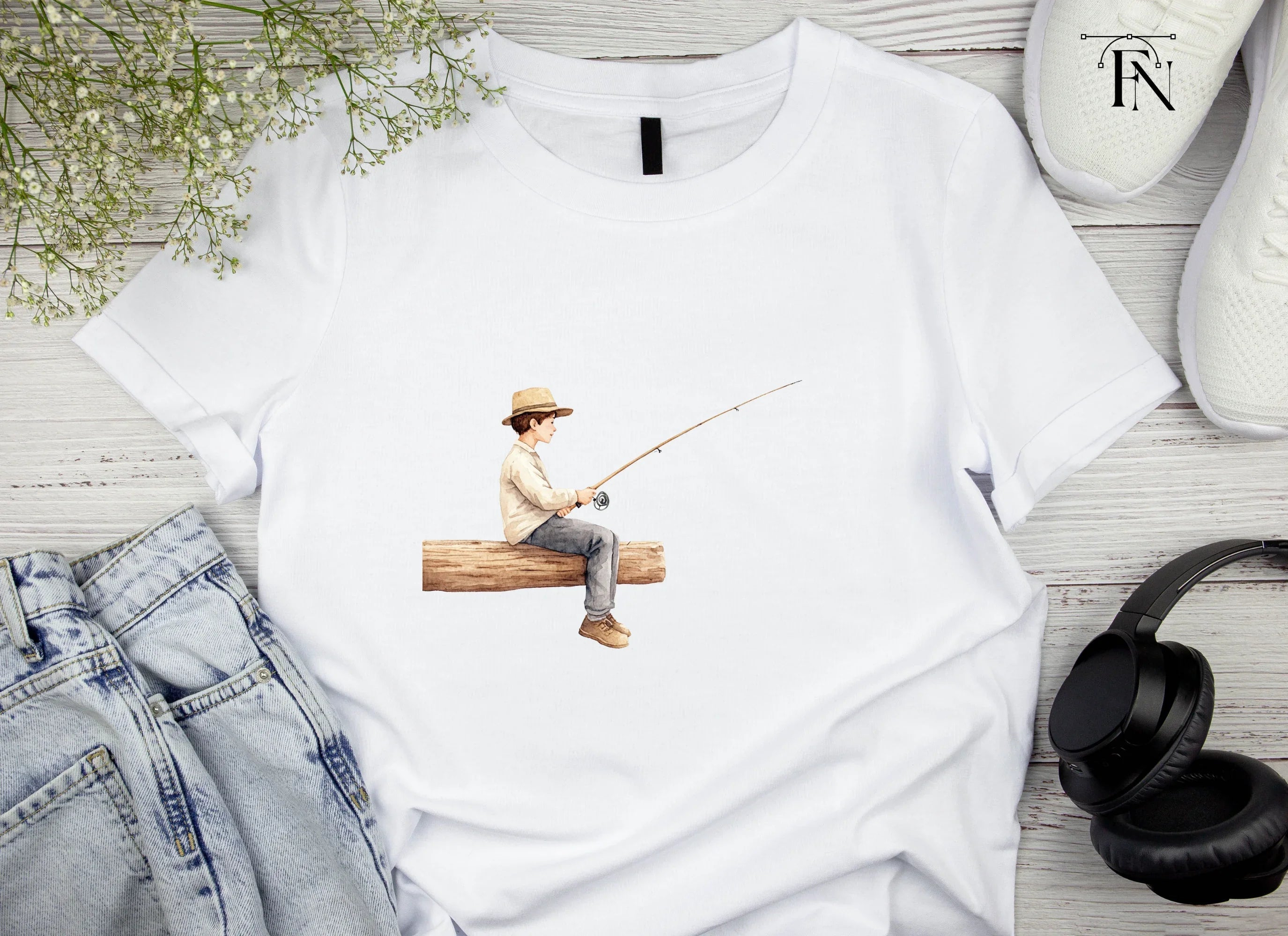 Boy Fishing Clipart Bundle
