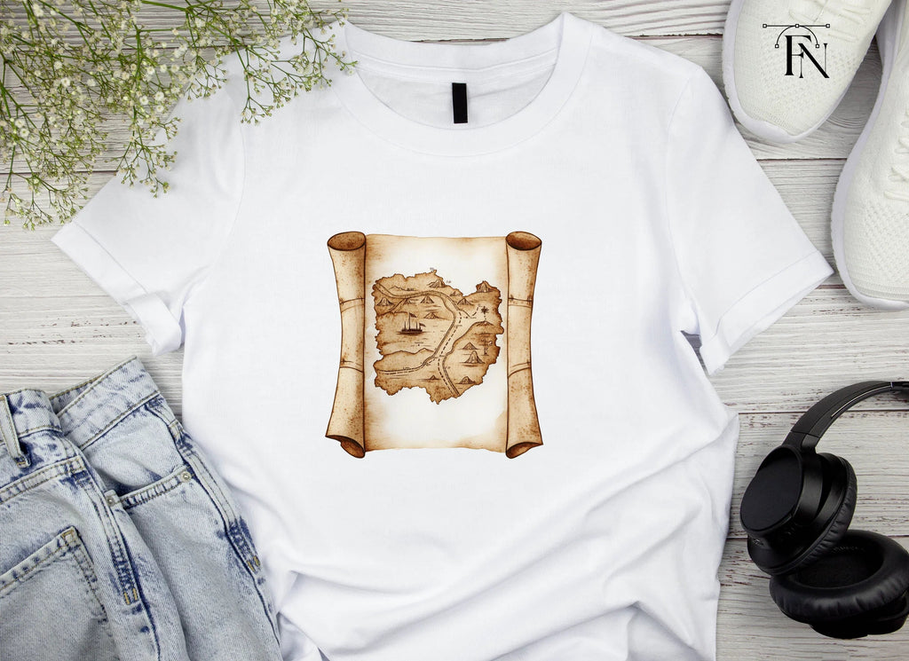 Vintage Treasure Map Scroll Clipart Bundle
