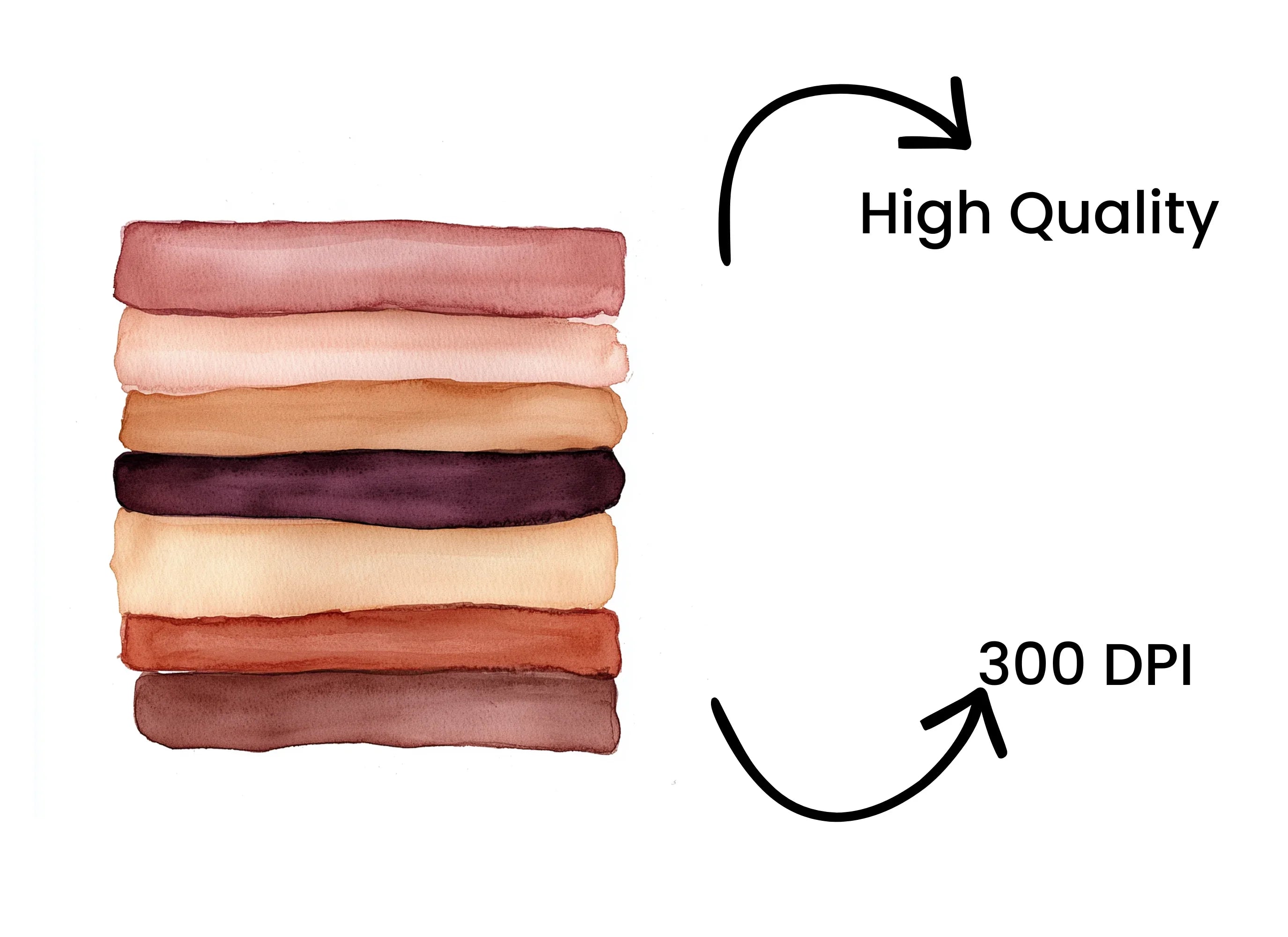 Skin Tone Swatches Clipart Bundle