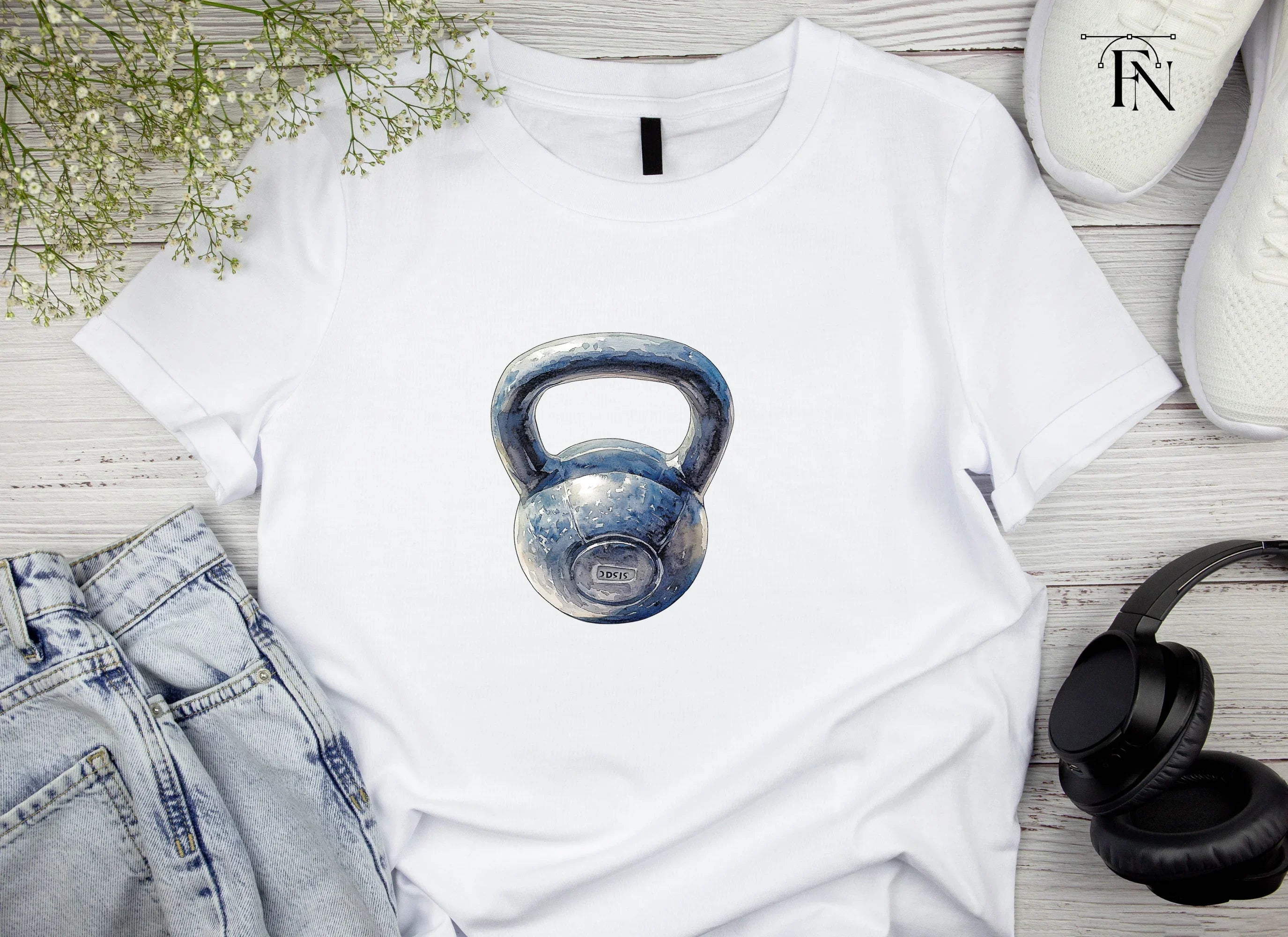 Kettlebell Fitness Clipart Bundle